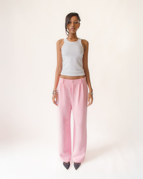 Rosé Pleated Sweatpants