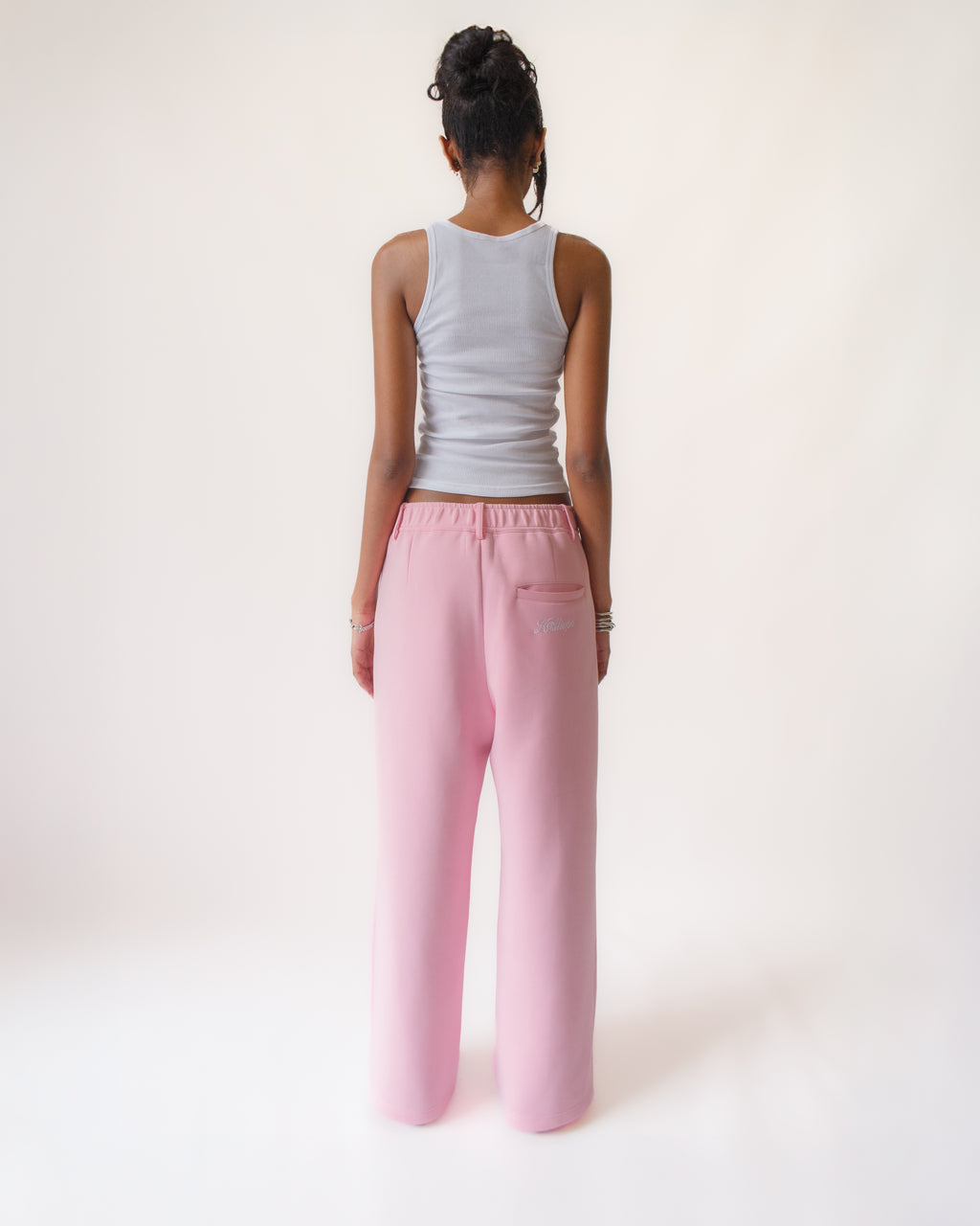 Rosé Pleated Sweatpants
