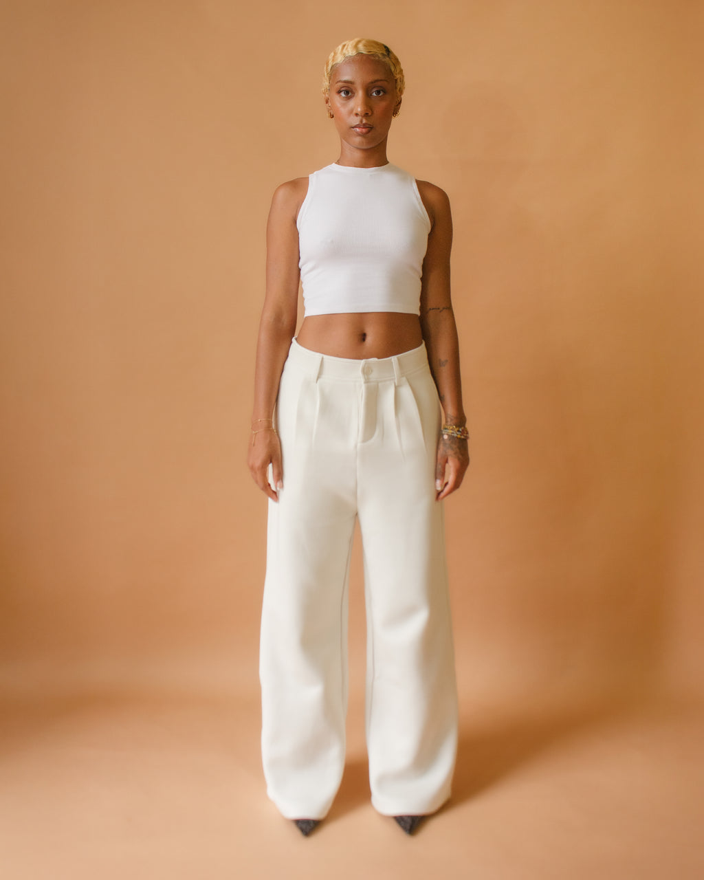 Cosmic Latte Pleated Sweatpants