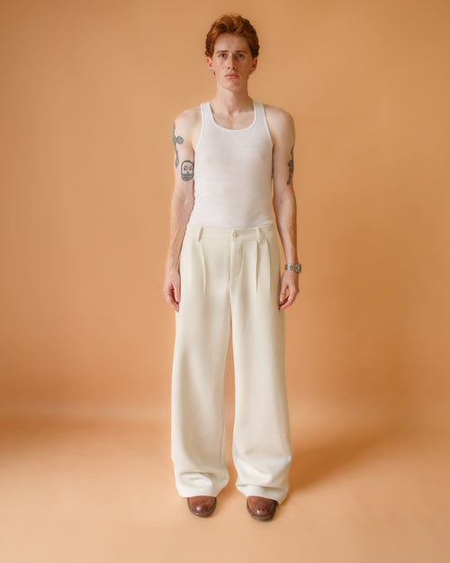 Cosmic Latte Pleated Sweatpants